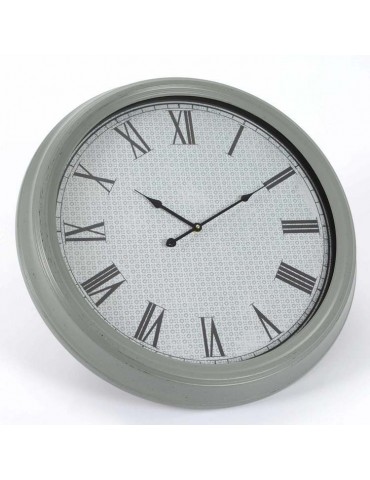 Horloge murale ronde en métal et verre grise D.62cm DANDYSME DMI3343121Amadeus