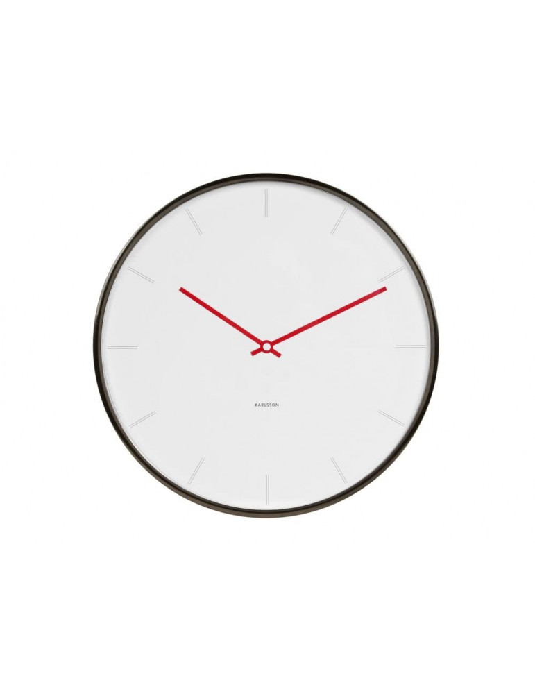 Horloge murale ronde en plastique blanc D.40cm THIN LINE DHO3632015Karlsson