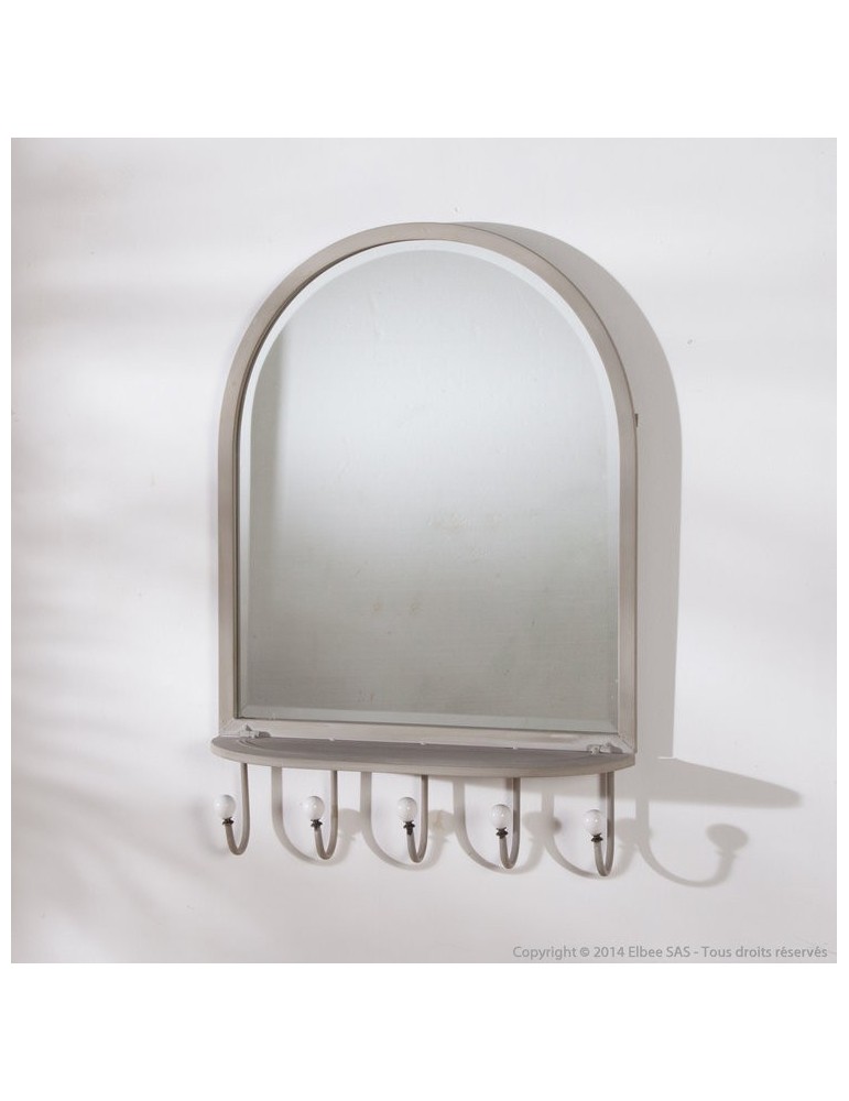 Miroir mural en métal gris patiné + 5 patères 50x13x73.5cm ANASTASIA DMI6062582Amadeus Miroir mural en métal gris patiné + 5 patères 50x13x73.5cm ANASTASIA DMI6062582Amadeus