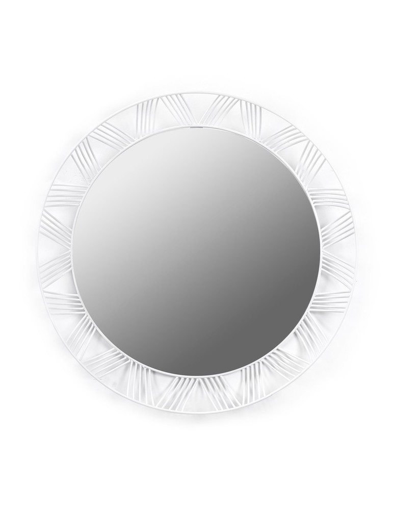 Miroir rond en métal ajouré blanc D.50cm FELICIA DMI3338114Serax