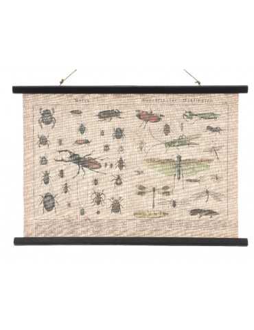 Tableau en toile vintage insecte MARCEL DMR3889046Decoris