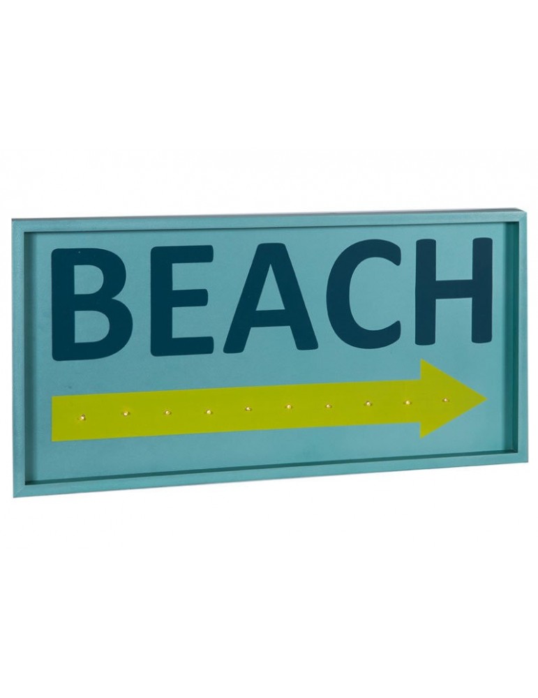 Cadre décoratif LED Beach en bois bleu QUADRO DMR3566077Sphère Inter Cadre décoratif LED Beach en bois bleu QUADRO DMR3566077Sphère Inter