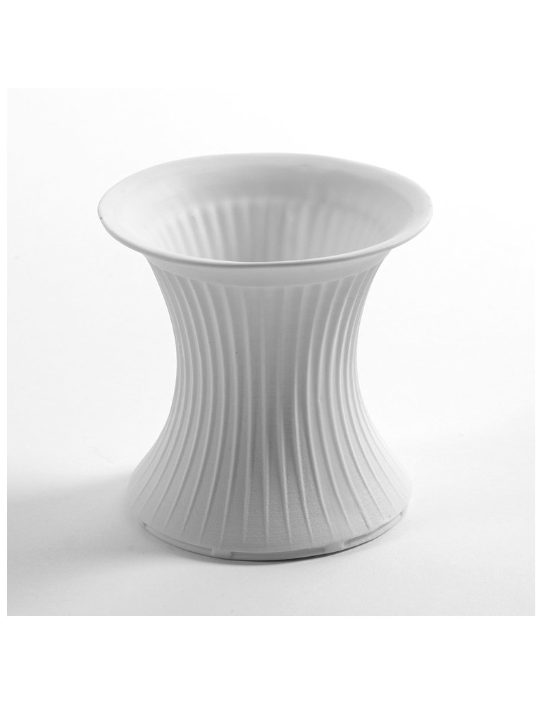 Vase en porcelaine blanc strié moyen POTT DVA3338111Serax