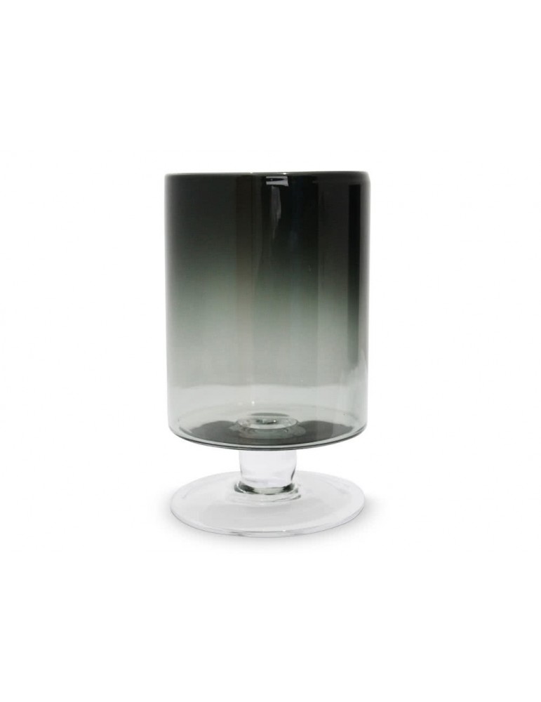 Grand vase photophore sur pied verre fumé gris TARA DVA3950029Pomax