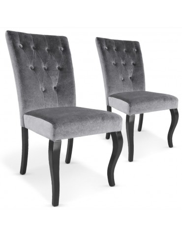 Lot de 2 chaises Beata Gris XYlot2-Gris