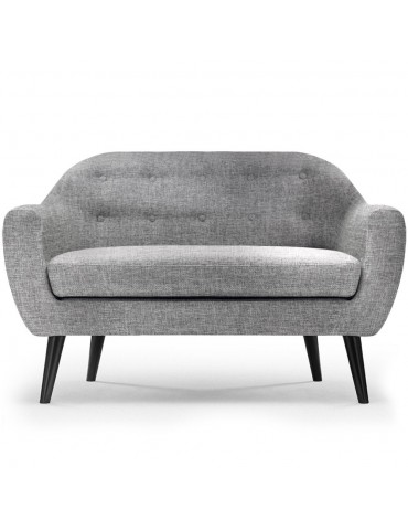 Canapé scandinave 2 places Fidelio Tissu Gris Clair hy80412grisclair