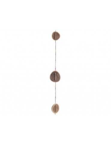 Guirlande décorative corde et rondelle de bois L.230cm BRUT DEO3705131