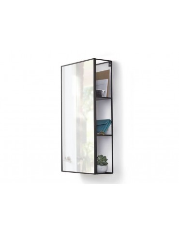 Miroir rectangulaire avec étagère de rangement en métal 30.5x12.9x60.9cm CUBIKO DMI3742021Umbra