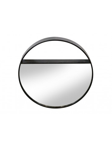 Miroir rond mural en métal noir mat MERIDIAN DMI3965004Red Cartel