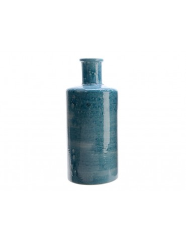 Vase bouteille en terre cuite bleu NOEH DVA3889069Decoris