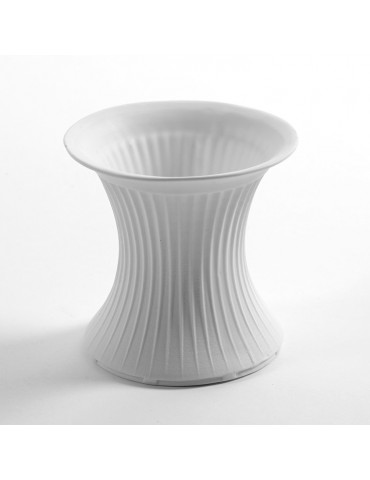 Vase en porcelaine blanc strié moyen POTT DVA3338111Serax