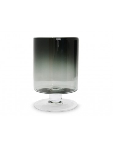 Vase photophore sur pied verre fumé gris modèle M TARA DVA3950028Pomax