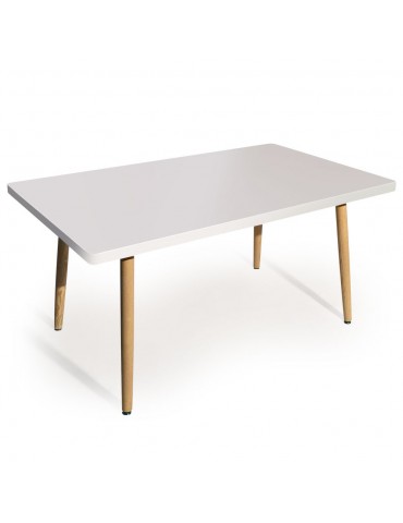 Table rectangulaire scandinave Nora Blanc p805sqblanc