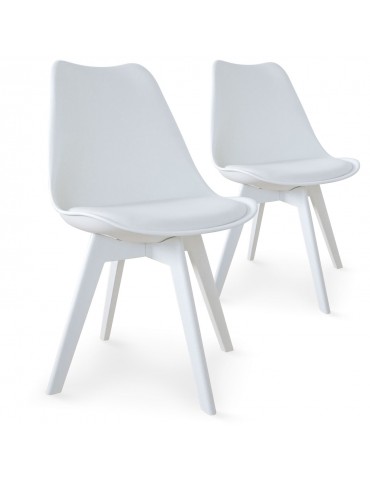 Lot de 2 chaises Juno Blanc 8055eblanc