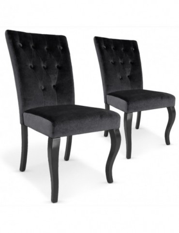 Lot de 2 chaises Beata Noir XYlot2-Noir