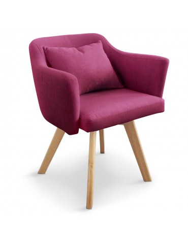 Chaise / Fauteuil scandinave Dantes Tissu Violet yf1529violet