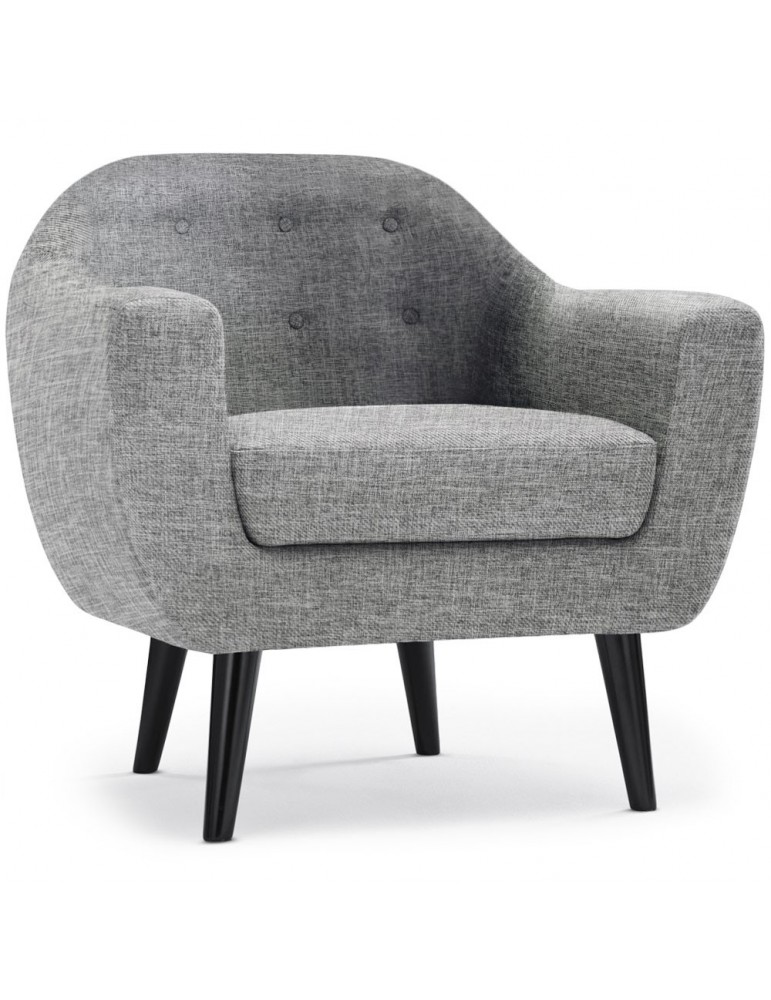 Fauteuil scandinave Fidelio Tissu Gris Clair hy80411grisclair