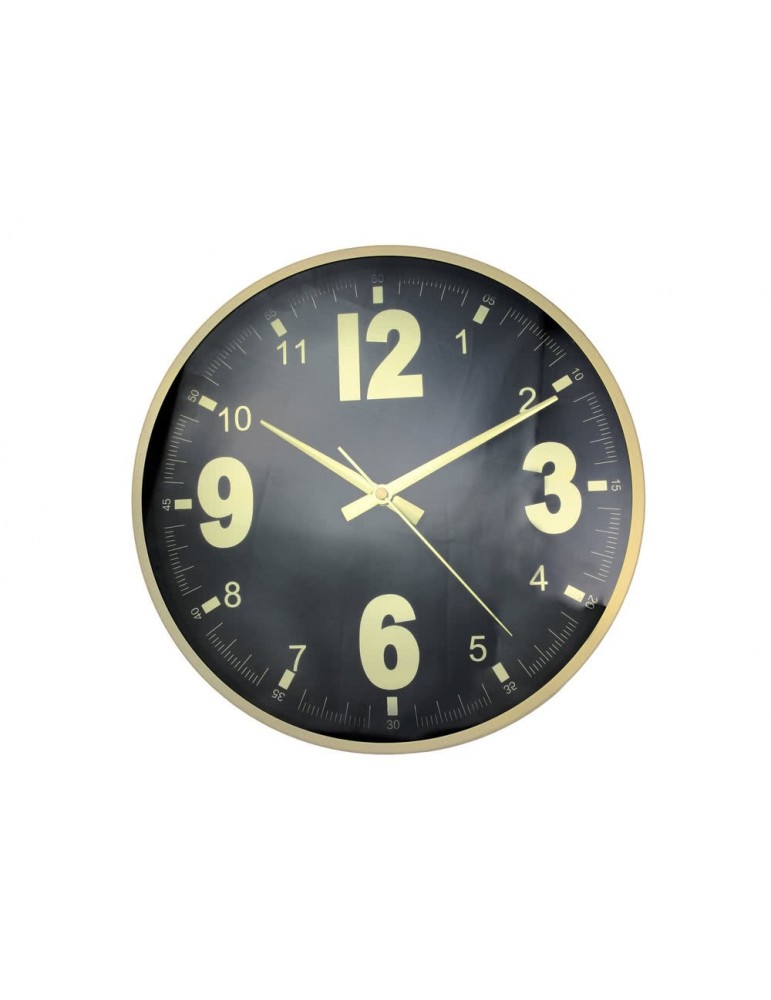 Horloge murale ronde en métal doré D.30.5cm TIMING 50x70cm DHO3951188Anytime