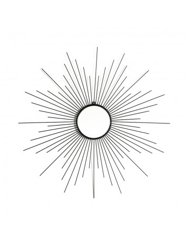 Miroir soleil en métal noir DMI4057001Delamaison