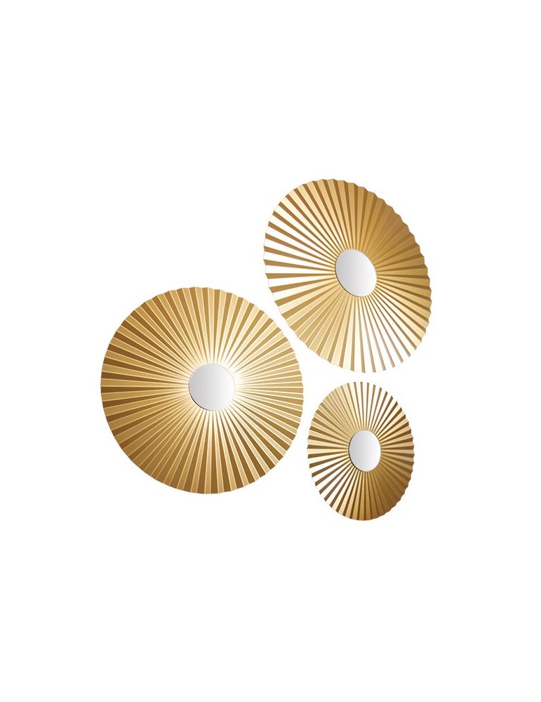 Set de 3 miroirs effet éventail en métal DMI4050007Delamaison Set de 3 miroirs effet éventail en métal DMI4050007Delamaison