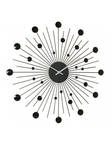 Horloge murale soleil noir D.48cm DHO4050008Delamaison