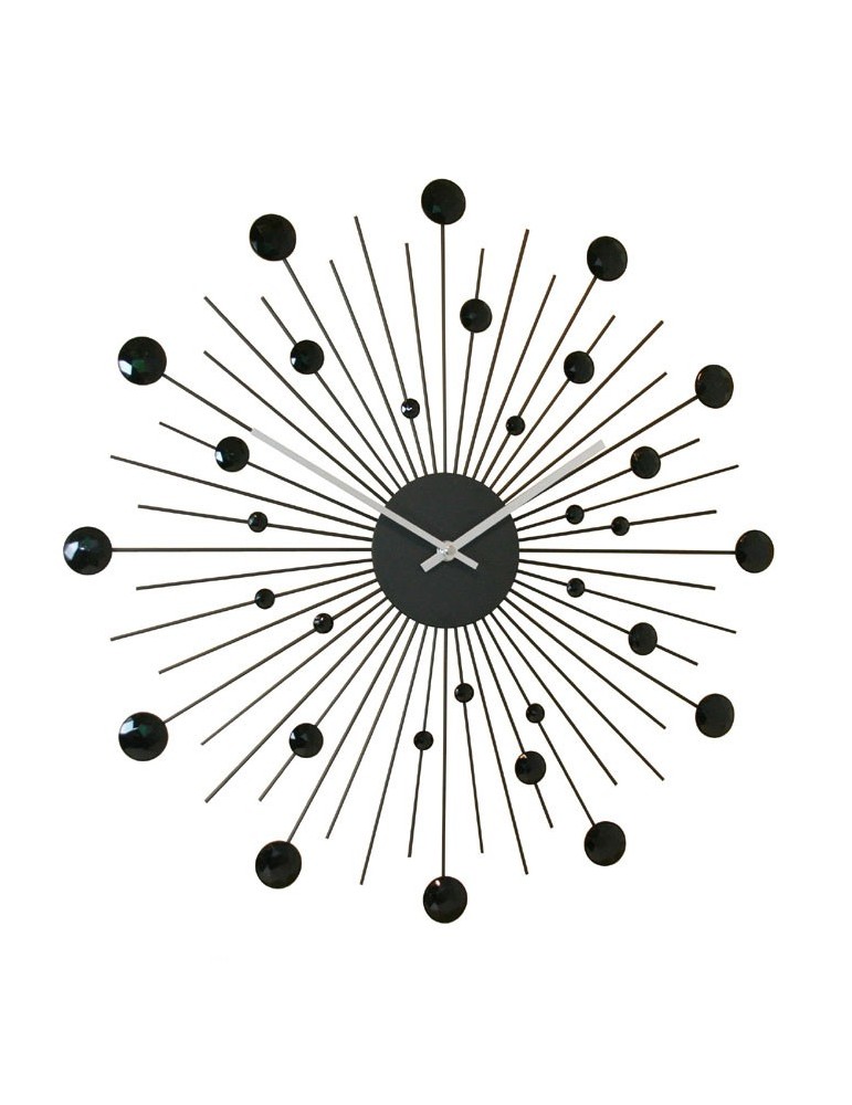 Horloge murale soleil noir D.48cm DHO4050008Delamaison Horloge murale soleil noir D.48cm DHO4050008Delamaison