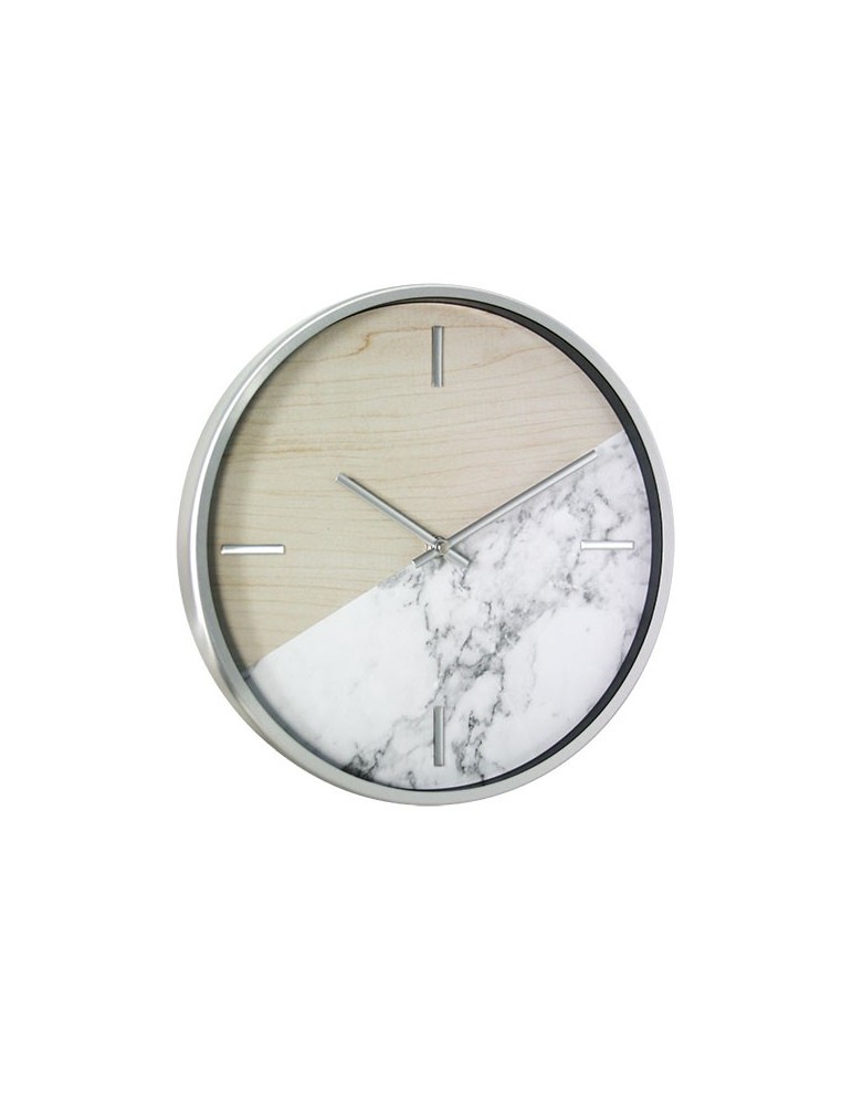 Horloge murale ronde bicolore effet bois et marbre D.30cm DHO4050012Delamaison Horloge murale ronde bicolore effet bois et marbre D.30cm DHO4050012Delamaison