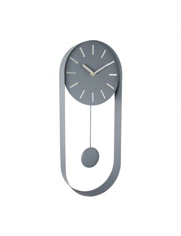 Horloge pendule en métal gris 50x20x4.8cm DHO4050014Delamaison