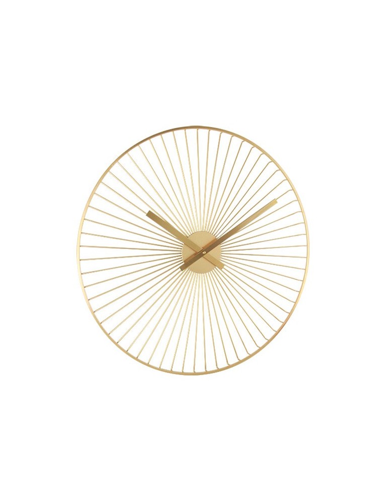 Horloge murale ronde en métal filaire doré D.60cm DHO4050016Delamaison Horloge murale ronde en métal filaire doré D.60cm DHO4050016Delamaison