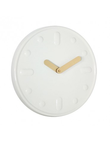 Horloge murale en céramique blanche D.30cm DHO4050021Delamaison