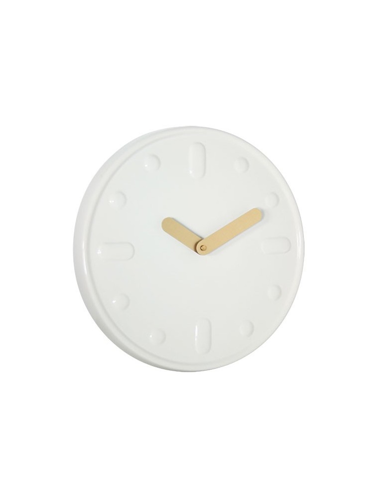 Horloge murale en céramique blanche D.30cm DHO4050021Delamaison
