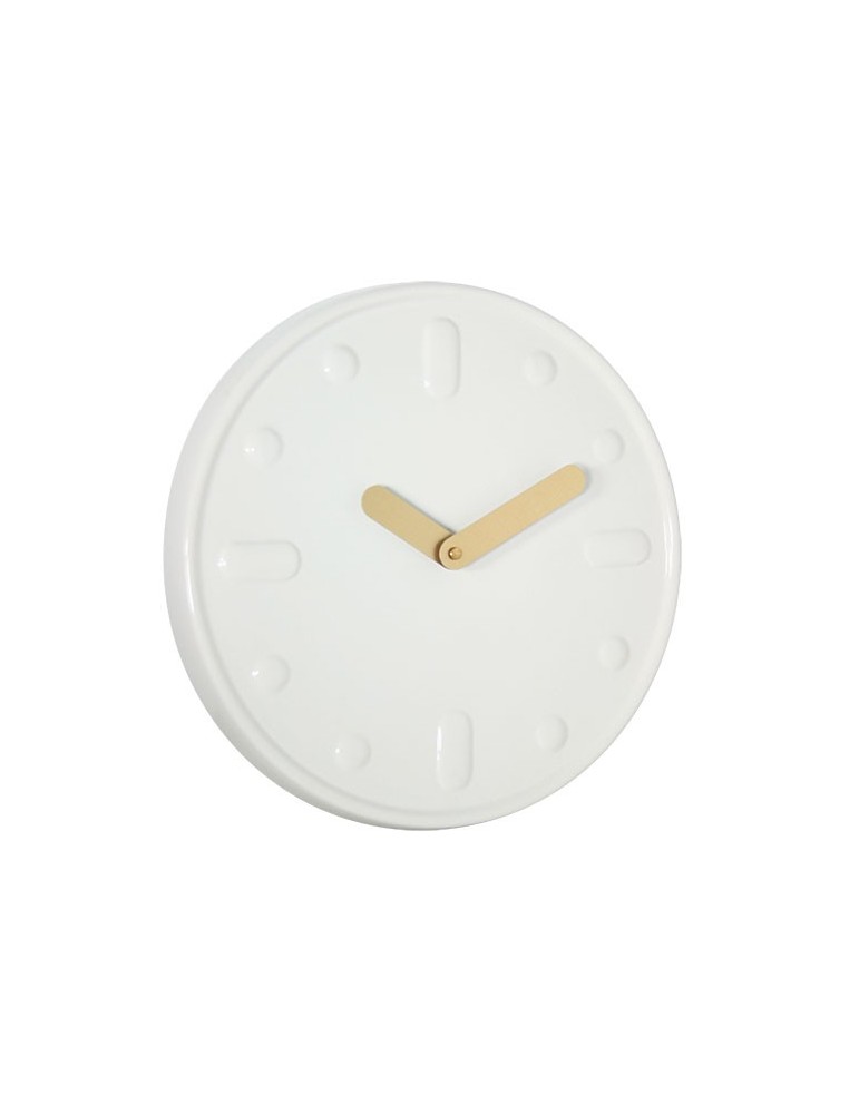 Horloge murale en céramique blanche D.30cm DHO4050021Delamaison