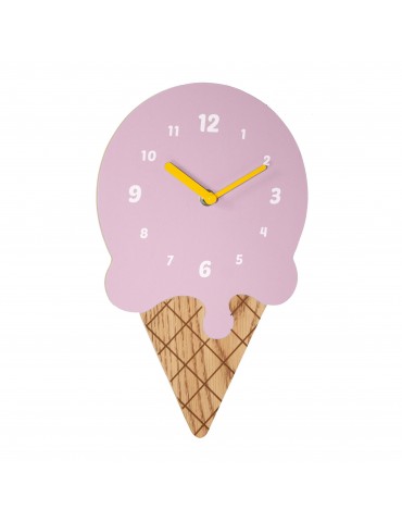 Horloge enfant en bois forme glace 30x19x4cm DHO4050025Delamaison