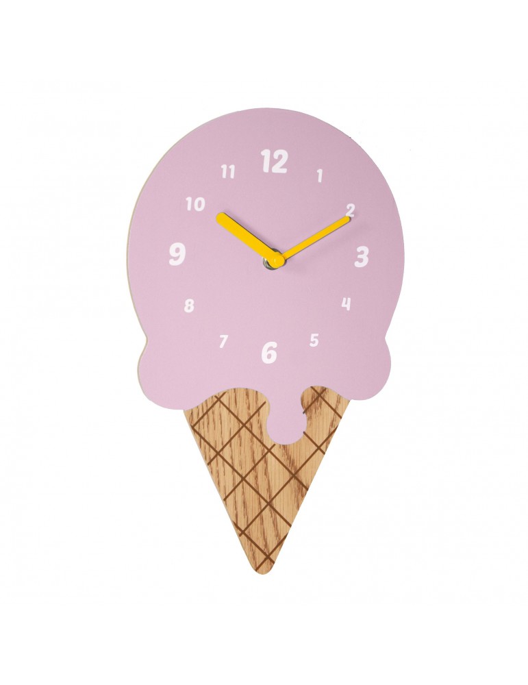 Horloge enfant en bois forme glace 30x19x4cm DHO4050025Delamaison Horloge enfant en bois forme glace 30x19x4cm DHO4050025Delamaison