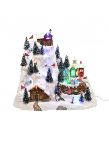 Village de ski lumineux LED DEO4063180Decoris