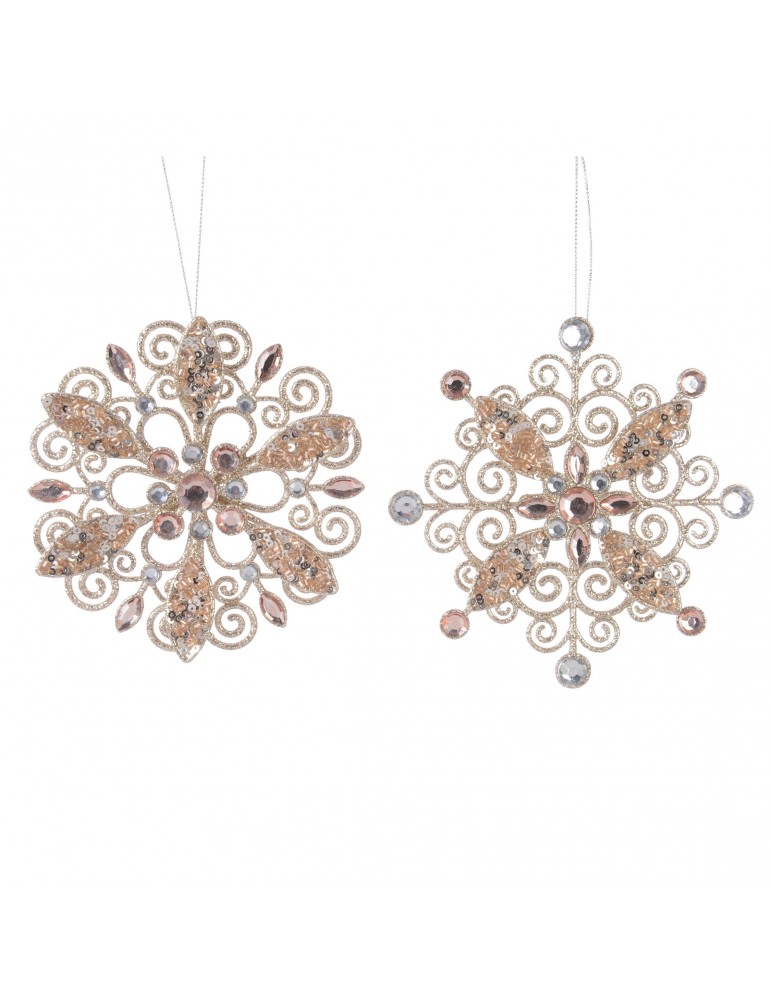 Suspension flocons de neige (Lot de 2) DEO4063223Decoris Suspension flocons de neige (Lot de 2) DEO4063223Decoris