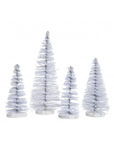 Sapin décoratif à poser à paillette blanc (Lot de 4) DEO4063197Decoris