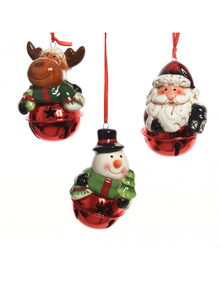 Suspension de noël figurine assorties en dolomite (Lot de 3) DEO4063399Decoris