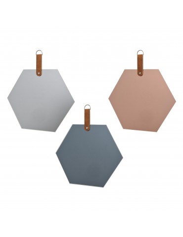 Miroir teinté forme hexagone (Lot de 3) DMI4063220Decoris