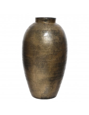 Vase en terracotta finition métal marron moyen modèle DVA4063542Decoris