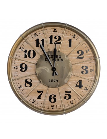 Horloge en fer doré vintage D.60cm DHO4063421Decoris