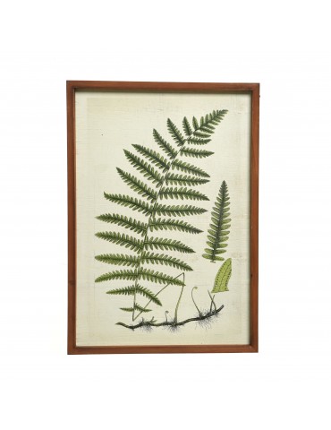 Tableau en bois vert avec fougère modèle 1 feuille DMR4063449Decoris