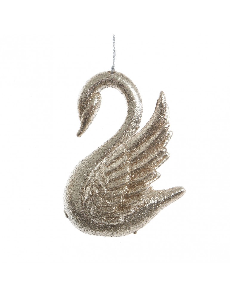 Suspension de noël argenté pailleté forme cygne modèle 2 DEO4035037 Suspension de noël argenté pailleté forme cygne modèle 2 DEO4035037