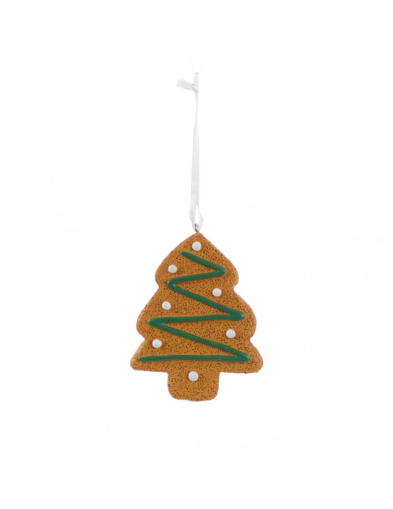 Suspension de noël marron forme flocon de neige effet pain d'épice et glaçage DEO4035041 Suspension de noël marron forme flocon de neige effet pain d'épice et glaçage DEO4035041