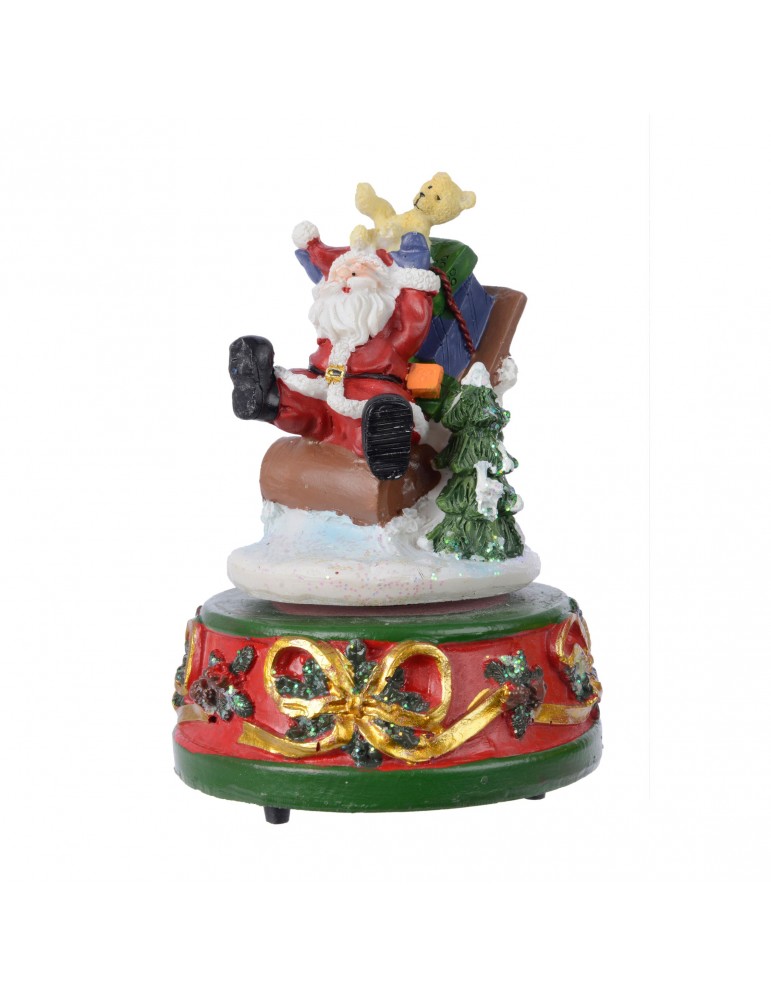 Boite à musique en polyrésine Père Noël multi couleur Noël DEO4035043