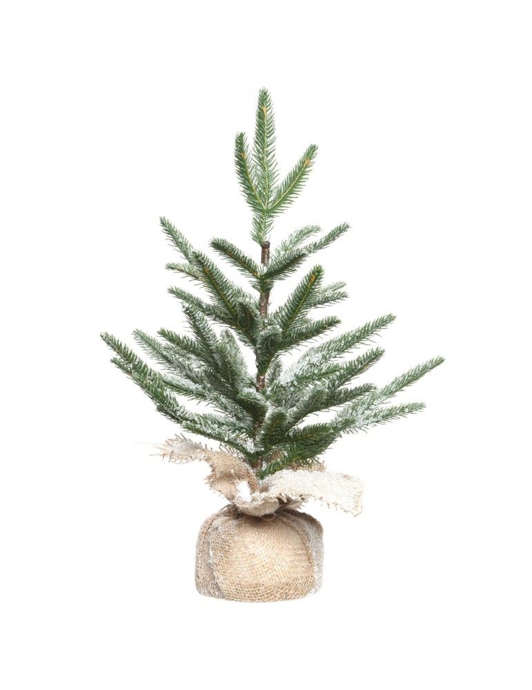 Mini sapin artificiel en jute effet givré hauteur 60cm DNO4063560Decoris