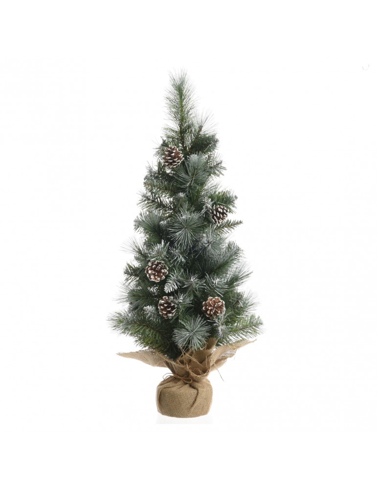 Mini sapin artificiel enneigé pomme de pin hauteur 60cm DNO4063551Decoris