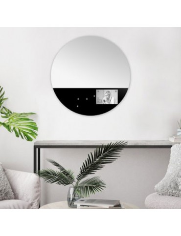 Miroir mémo noir avec aimants diamètre 45cm DMI4119009Emde