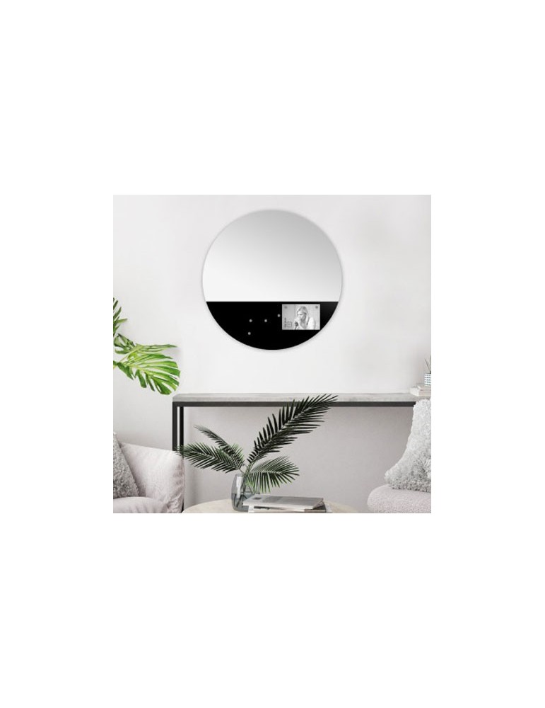 Miroir mémo noir avec aimants diamètre 45cm DMI4119009Emde