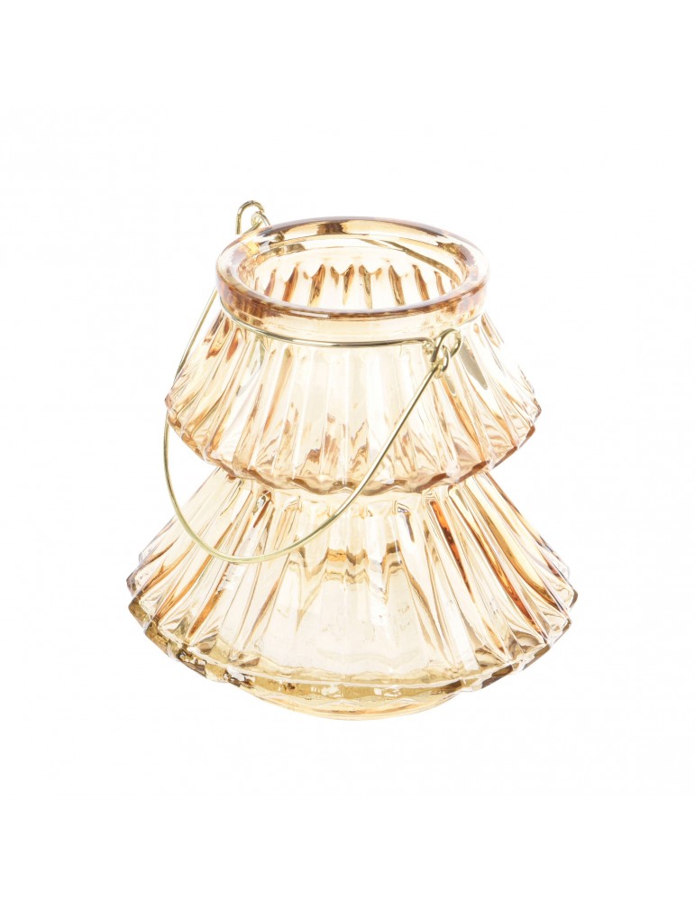 Photophore en verre marron forme sapin DEC4063498Decoris Photophore en verre marron forme sapin DEC4063498Decoris